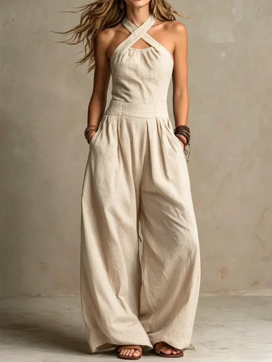 Leyre | Mono con elegante escote cruzado.